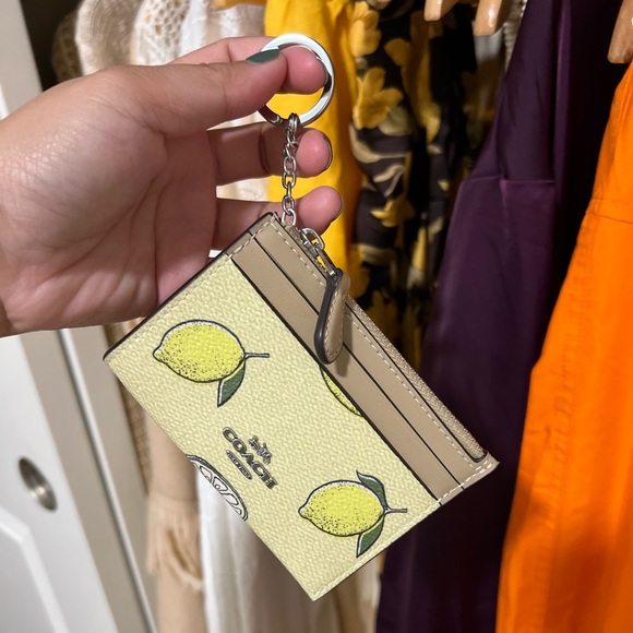 Coach Accessories - COACH Mini Skinny ID Case with Lemon Print